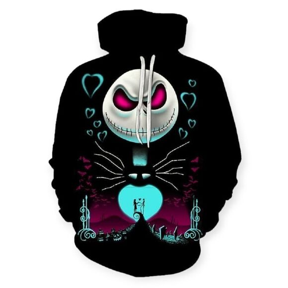 NWT Jack Sally Hoodie Nightmare Cosplay Christmas Costume Carton Sweatshirt Jack - Picture 1 of 4